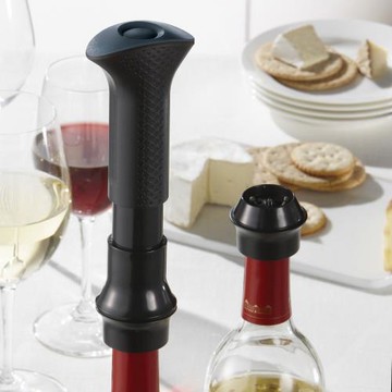 【Trudeau】抽真空器+2瓶塞組(黑)