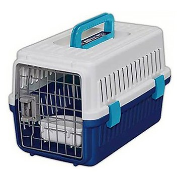 IRIS OHYAMA 愛麗思歐雅瑪 航空運輸籠 ATC-460  白/青色  46 x 29 x 28.5cm  1個