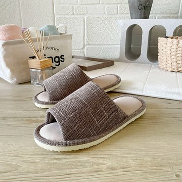 悠活家居拖鞋-香榭格紋-咖 28