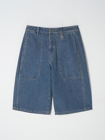 Women's Carpenter Denim Bermuda Pants [Bleach Blue]