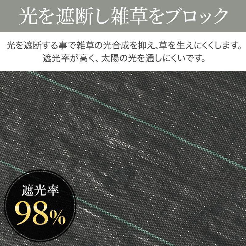 iimono117 防草シート 長さ100メートルまで × 幅2メートルまで耐久年数3年 除草シート 園芸用シート 雑草シート 高透水 農業