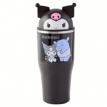 KUROMI 酷洛米 造型陶瓷不鏽鋼保冰杯 KU-T11  1個  朋友黑  950ml