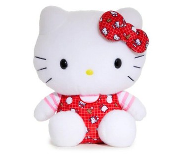 【震撼精品百貨】Hello Kitty 凱蒂貓~日本SANRIO 三麗鷗KITTY7吋絨毛娃娃-經典紅*15533
