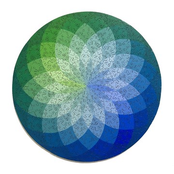 海裡魚404pcs迷你木質拼圖_漸層曼陀羅-理性 Rationality Gradient Mandala