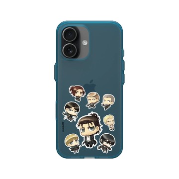 iPhone 17 Clear (相機按鈕) 夜幕藍 - 進擊的巨人 Attack On Titan -S4 - Q版角色大集合