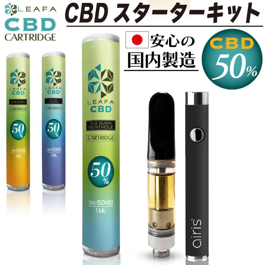 CBD リキッド ベイプ セット 高濃度 50% OG KUSH メンソール ...