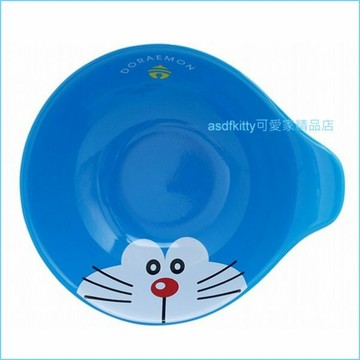 asdfkitty*日本製 日本金正陶器 哆啦A夢大臉有把陶瓷碗/點心碗/飯碗-可微波-正版