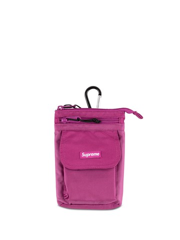 Supreme - logo-patch shoulder bag - unisex - Nylon - One Size - Pink