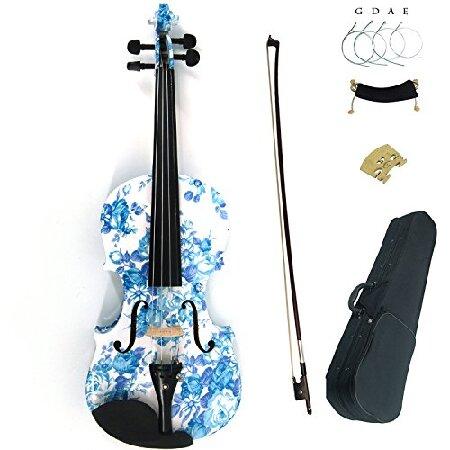 Aliyes Handmade Women Gril Acoustic Violin Full Size Kit Solid Wood Violin with Case,Bow,Rosin,Strings-E20E