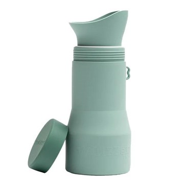 海夫健康生活館 泓天國際 英國 Whizzer 隨行小便壺 鼠尾草綠 500ml (含掛繩)