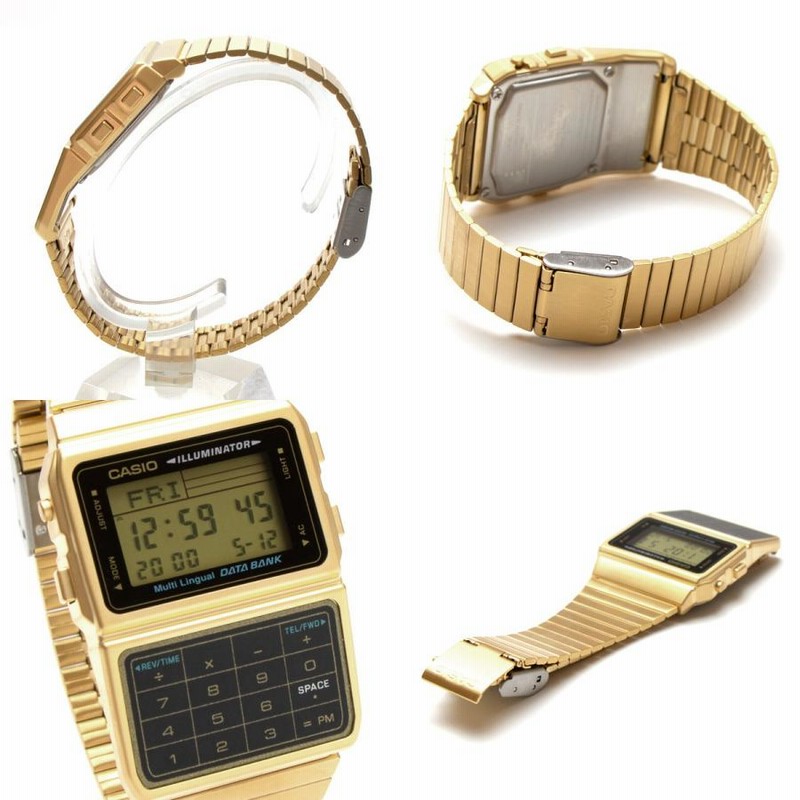 CASIO カシオ DATABANK データバンク DBC-611G-1 ゴールド ブレスレット メンズ レディース ユニセックス デジタルウォッチ  腕時計 ビジネスウォッチ | LINEブランドカタログ