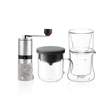 PO: 丹麥手沖咖啡三件組(咖啡杯350ml-共4色/咖啡磨2.0/濾杯組)