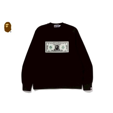 AirRoom正品 2026SS A BATHING APE BAPE SWEATSHIRT 美金 鈔票 長袖 大學T