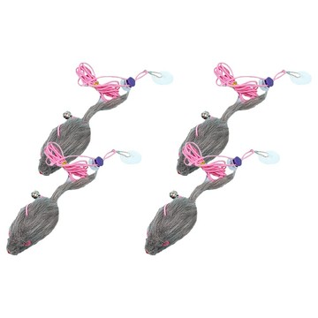 寵物夢工廠 盪鞦韆貓咪自嗨玩具 老鼠  顏色隨機  4個