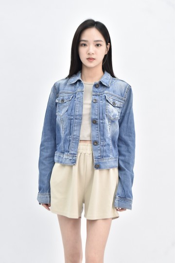 (S) tommy hilfiger 牛仔排扣藍色外套