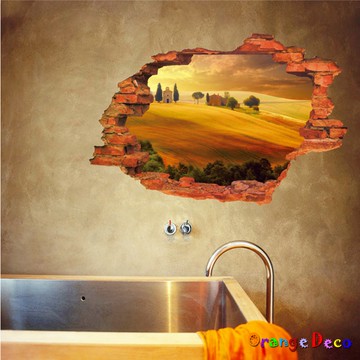 【橘果設計】窗外黃昏 壁貼 牆貼 壁紙 DIY組合裝飾佈置