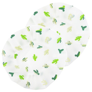 BEAUTYOUNG 妝漾 可愛浴帽 成人版直徑約30cm 無毒彈性佳  仙人掌  2個