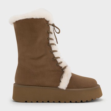 內刷毛反摺厚底靴