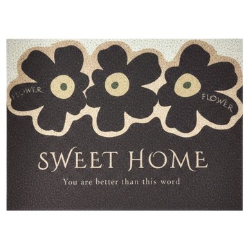 玄關絲圈地墊  黑色  1個  50 x 80cm