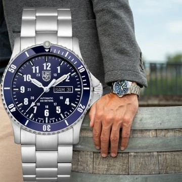 LUMINOX 雷明時 Sport Timer 200米陶瓷圈運動機械錶 手錶 男錶 新年開運 送禮推薦-藍/42mm 1LM-0924