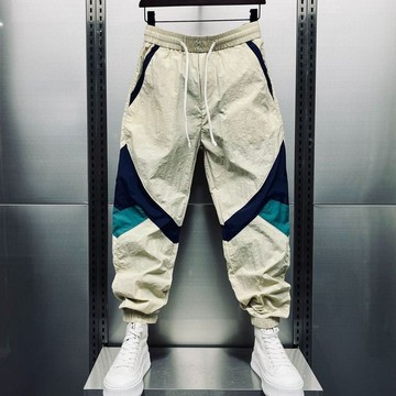 薄款新款長裤子男痞帅休闲裤炸街男速干休闲裤潮流宽松运动束脚裤
