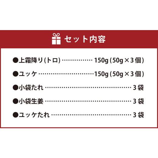 ふるさと納税 熊本県 益城町 熊本 馬刺し 上霜降り(トロ)、馬肉ユッケ 300g×2 合計 600g セット 上霜降り トロ 馬肉 ユッケ