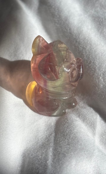 特色螢石 千層拉絲 馬卡龍彩色 世界唯一 沙皮狗 拉絲彩虹 水晶