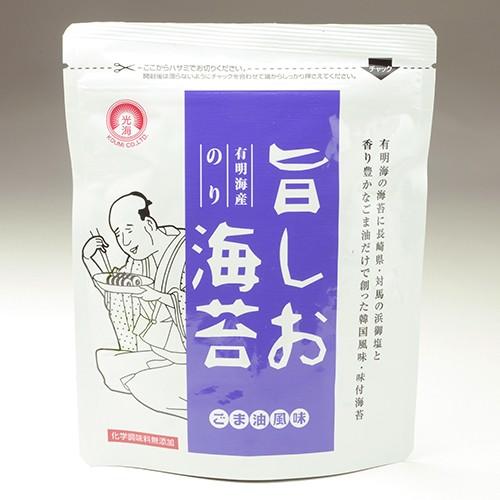 まとめ買い用 工場直送 国産 旨しお海苔 ごま油風味 1袋 送料無料 8切40枚入 塩味 韓国海苔風味 おつまみ おやつ