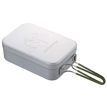 CAPTAIN STAG 鹿牌 長形鋁炊鍋L (UH-4115) 13.8 x 20.9 x 6.8 cm  銀色  1個