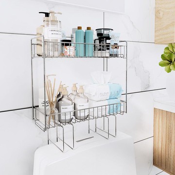 衛生間馬桶上方置物架免打孔不鏽鋼浴室廁所坐便器收納架子多功能