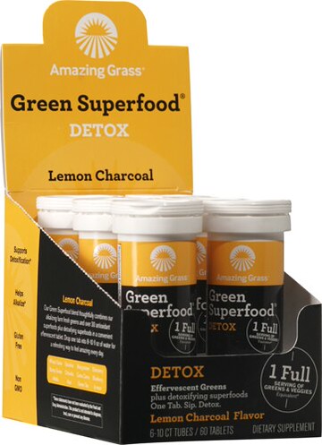 Amazing Grass Green Superfood Detox Lemon Charcoal 60 Tablets