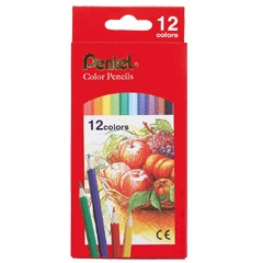 寒暑假必備【史代新文具】飛龍牌Pentel CB8-12T彩色鉛筆 (12色)