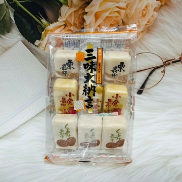 日本 幸福堂 三味大納言 綜合最中餅 核桃/栗子/紅豆 9個入 日本和菓子｜全店$199免運