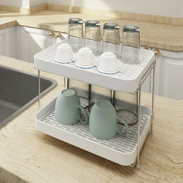 收納置物架子晾放玻璃水杯架杯子奶瓶瀝水家用托盤【不二雜貨】