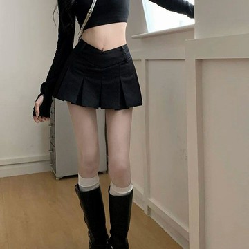 🍉新款2025春夏設計感小衆百搭半身裙女高腰顯瘦小個子百褶a字短裙