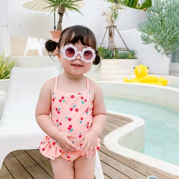 新款兒童溫泉泳衣女童小童嬰兒泳衣1歲寶寶泳衣女3歲韓國小童可愛