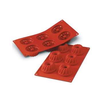 SaNNeNg 三能 6連小花型矽膠模  紅色  1個