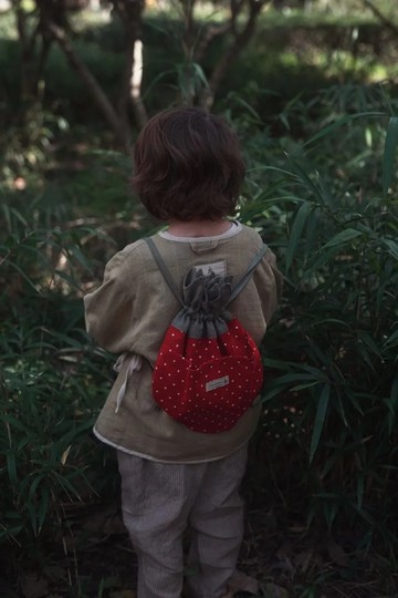 蔬果亞麻小背包