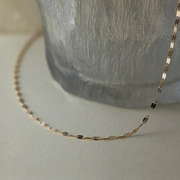 K10 黃金雪菲爾項鍊