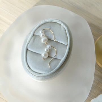 14K包金漸層珍珠耳勾