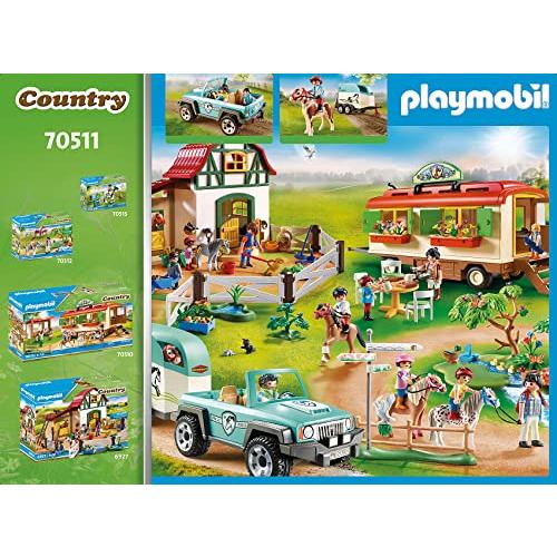 PLAYMOBIL Car with Pony Trailer 平行輸入