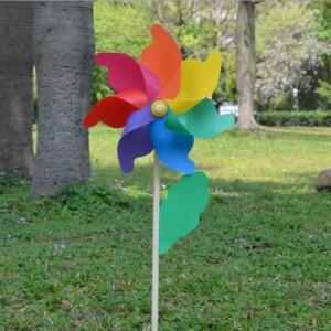 6ピース 個 Windmill Pinwheels Wind Lawn Field