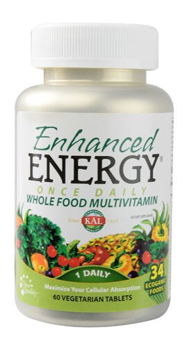 KAL Enhanced Energy Wholefood Multivitamin 60 Vegetarian Tablets