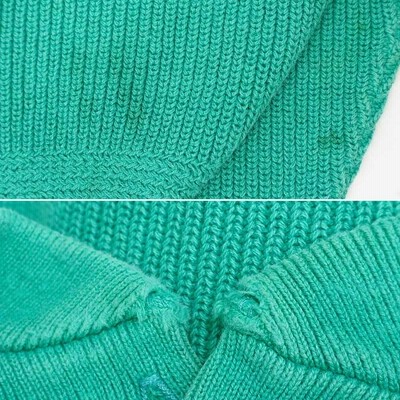 90s LANDS'END USA製 ヘンリーネックコットンニットセーター 古着 778b496e7bb31193c83a75da21221e