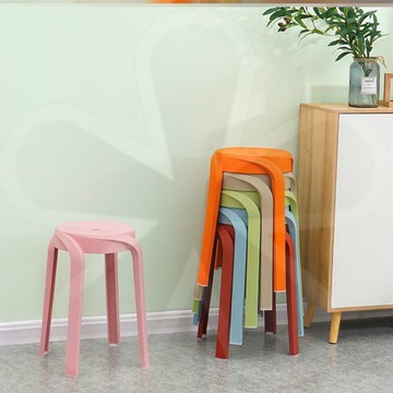 超厚塑料凳子簡約時尚加厚風車凳子家用成人方圓凳子網紅凳子特厚