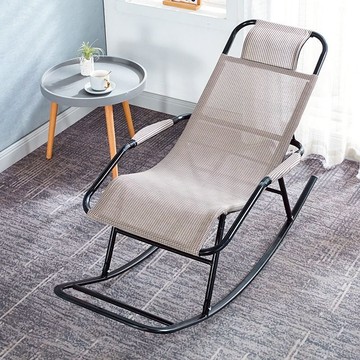 搖椅 免運 搖椅躺椅大人陽臺休閑搖搖椅子家用懶人搖搖椅老人客廳布藝逍遙椅S076快速出貨