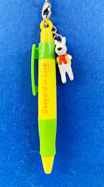 【震撼精品百貨】Gaspard et Lisa 麗莎和卡斯柏 吊飾附園子筆-黃綠#27649 震撼日式精品百貨