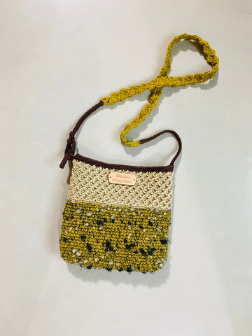 特殊毛線手工編織 斜背包