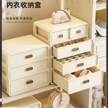 內衣收納盒抽屜式家用貼身文胸衣物襪子內褲三合一衣柜分隔整理箱
