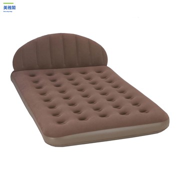免運 定制 植絨充氣床墊 雙人帶靠背充氣矮床40孔洞氣墊 床【MYG10251】